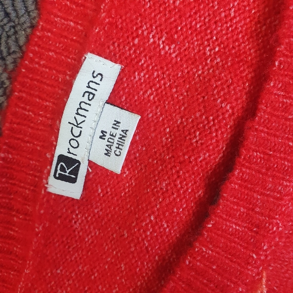 NWOT Rockmans crew neck colour block sweater- red/orange size medium New - Picture 6 of 6